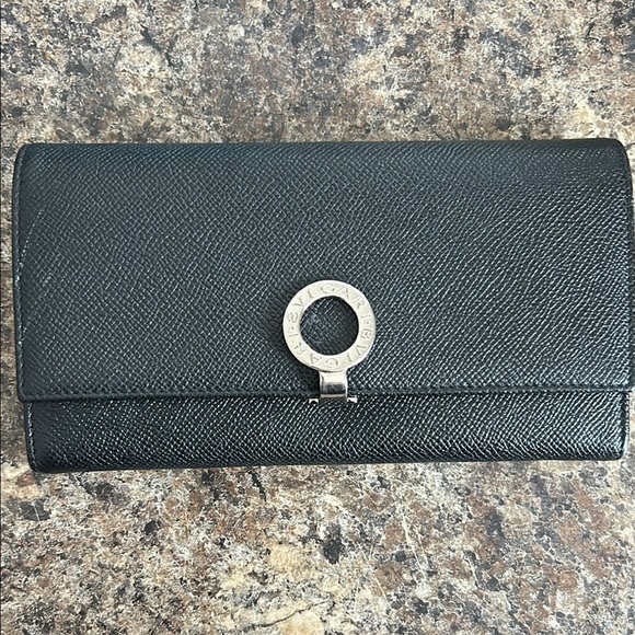 BVLGARI Handbags - Bvlgari  Black Leather Wallet​